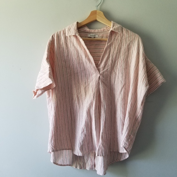 Madewell Courier Button Back Shirt Medium - Picture 4 of 12
